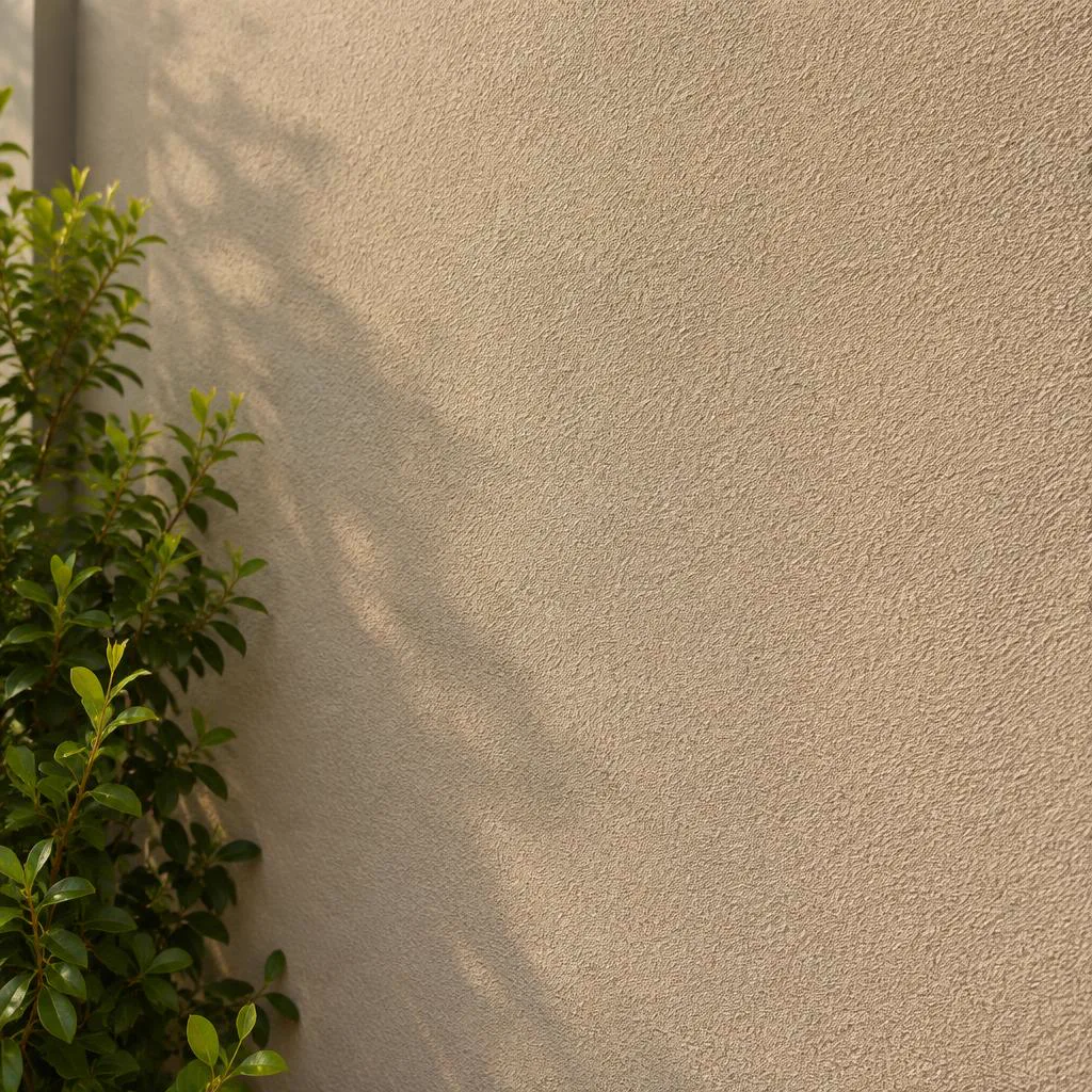 Parede externa com textura rolada areia em Itatiba